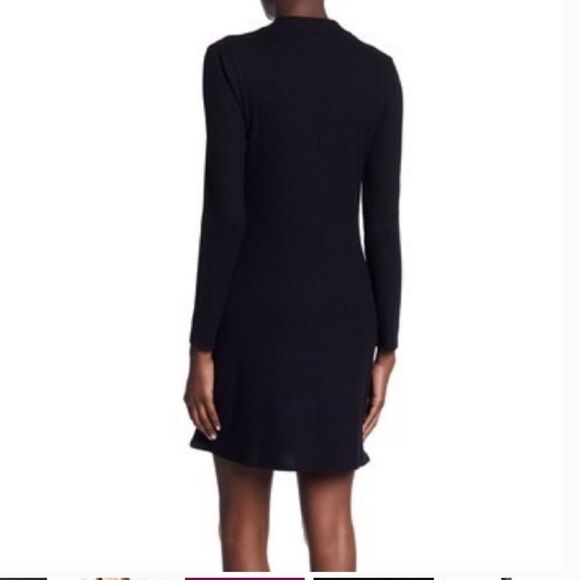 MADEWELL City Block Ribbed Mock Neck Dress Womens Small A-Line Academia Preppy - Picture 11 of 16